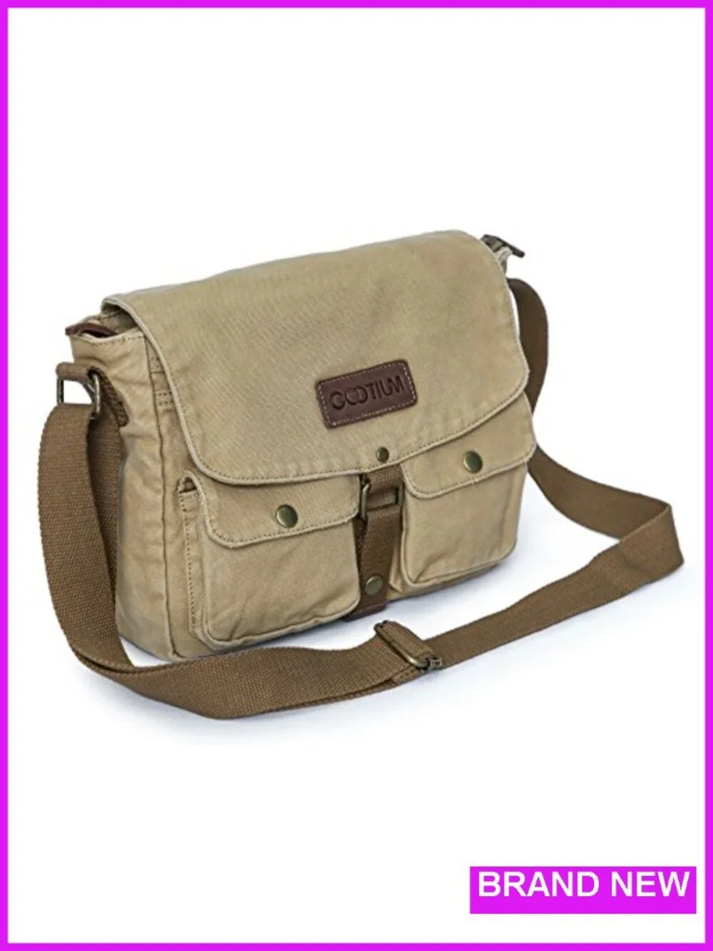 Canvas Messenger Bag Crossbody Shoulder Military Satchel for Men